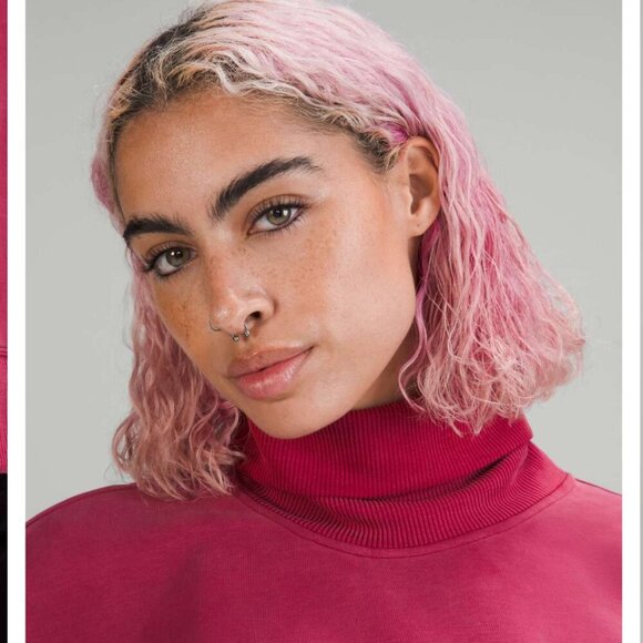 Lululemon Softstreme Turtleneck Pullover Pomegranate Pink W3GDVS Women's 2 - Picture 5 of 13